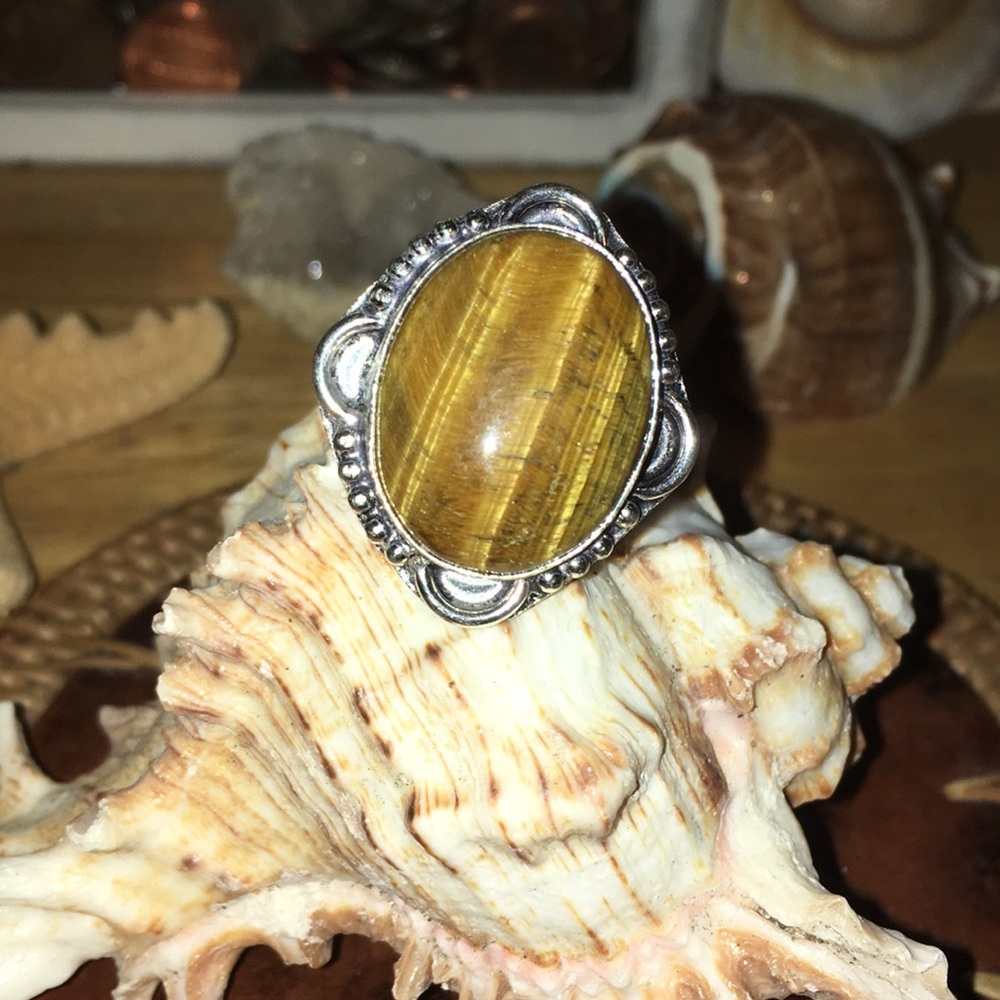 HUGE Tigers Eye Ring